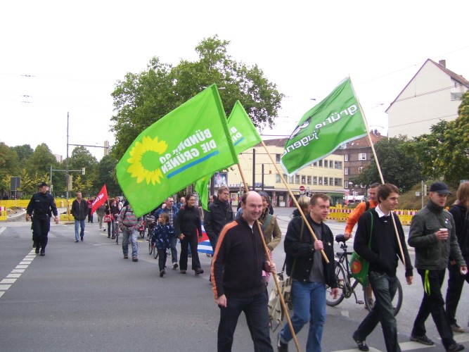 Demonstrationszug aus Linden