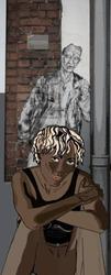 Emmanuelle Tanais Aupest, 'Dans les rues de Brême il y a des gens qui traînent' , Digitalcollage 2011