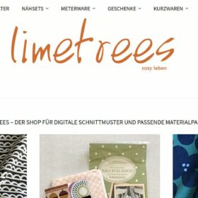 limetrees Shop für digitale Schnittmuster, Stoffe und Wachstücher