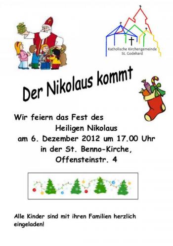 Der Nikolaus Kommt 2012 In Die Bennokirche