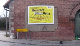 Plakat Lichterkette (© Arbeitsgemeinschaft Schacht KONRAD e.V.)