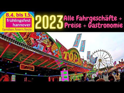 Frühlingsfest Hannover 2023 / Alle Fahrgeschäfte + Preise + Gastronomie / Volxfest / Schützenfest
