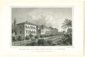 Adolfstrasse und Leibniztempel 1858 (Stahlstich nach Wilhelm Kretschmer)