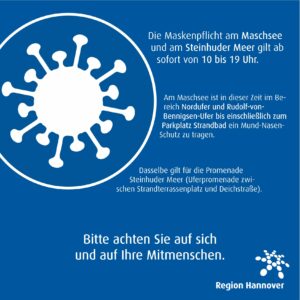 Maskenpflicht am Maschsee und Steinhuder Meer