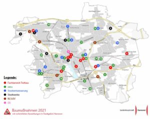 Straßenbaustellen 2021 Hannover