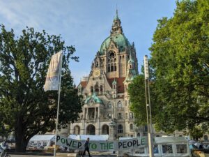 Protestcamp von Fridays for Future vor dem Neuen Rathaus