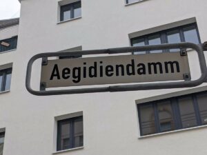 Aegidiendamm (Straßenschild)