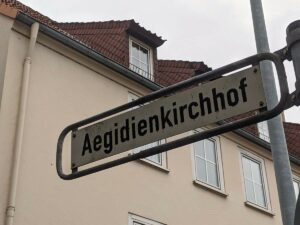 Aegidienkirchhof (Straßenschild)