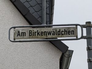 Am Birkenwäldchen (Straßenschild)