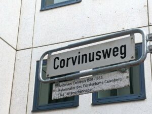 Corvinusweg (Straßenschild)