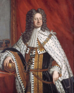Georg I. in Krönungsrobe (Porträt von Godfrey Kneller, 1714) 