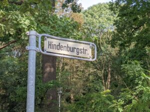 Hindenburgstraße (Straßenschild)