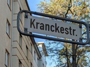 Kranckestraße (Straßenschild)