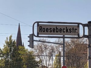 Roesebeckstraße (Straßenschild)