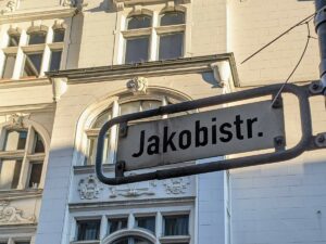 Jacobistraße (Straßenschild)