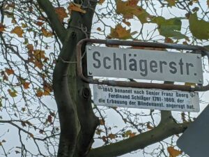 Schlägerstraße (Straßenschild)