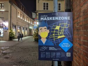 Maskenzone in Lüneburg