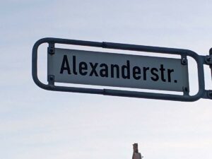 Alexanderstraße (Straßenschild)