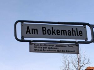 Am Bokemahle (Straßenschild)