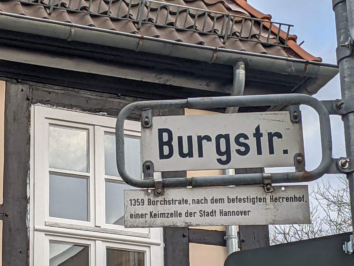 Burgstraße (Straßenschild)