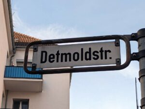 Detmoldstraße (Straßenschild)