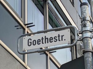 Goethestraße (Straßenschild)