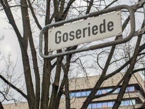 Goseriede (Straßenschild)