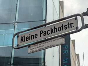 Kleine-Packhofstraße (Straßenschild)