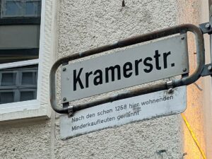 Kramerstraße (Straßenschild)