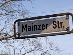 Mainzer Straße (Straßenschild)