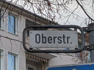 Oberstraße (Straßenschild)