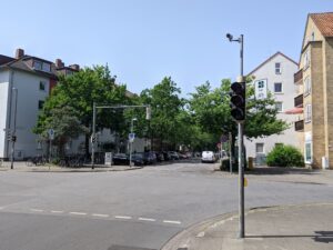 Kreuzung Bürgermeister-Fink-Straße / Meterstraße 