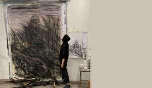 Jonathan Gesche in einer Arbeitssituation
