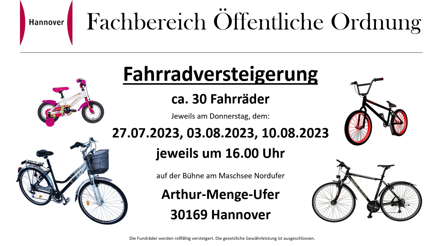 Fahrradversteigerung