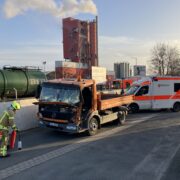 Verkehrsunfall mit zwei LKW