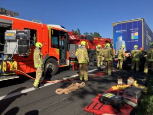 Die Feuerwehr Hannover im Einsatz auf der A2